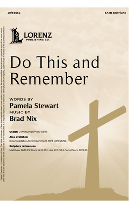 Book cover for Do This and Remember
