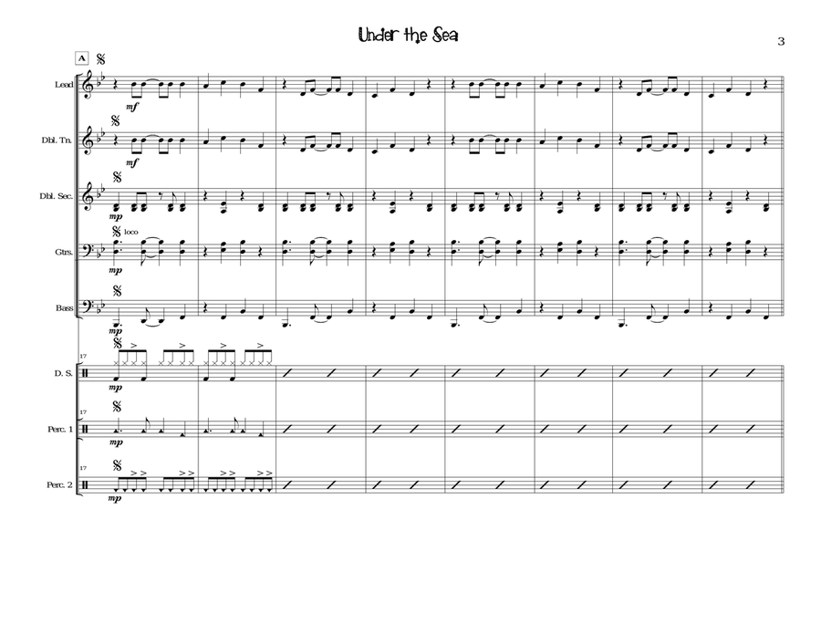 Under The Sea Steel Drum Band scores gallery preview page 3