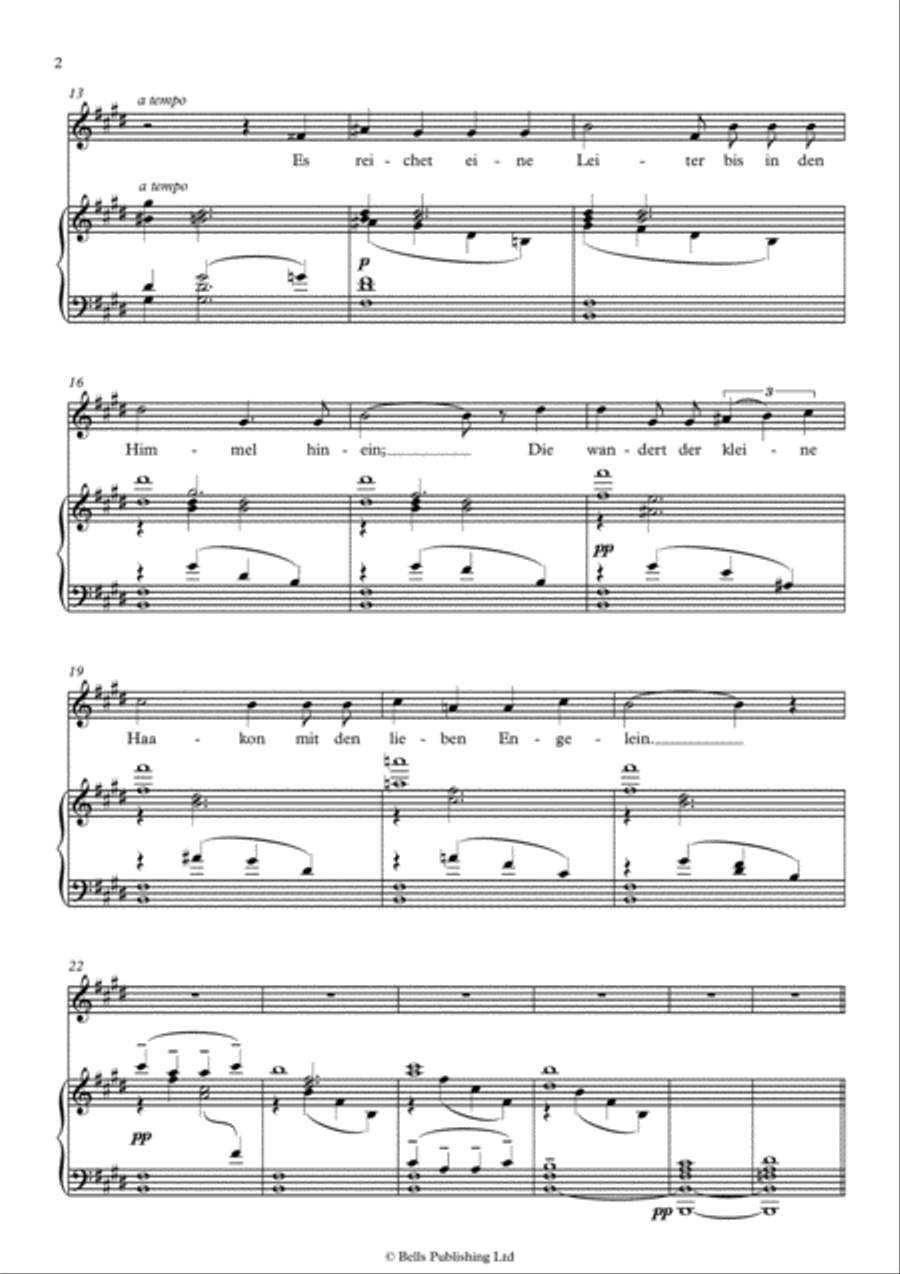 Wiegenlied (E Major) Voice Solo scores gallery preview page 2