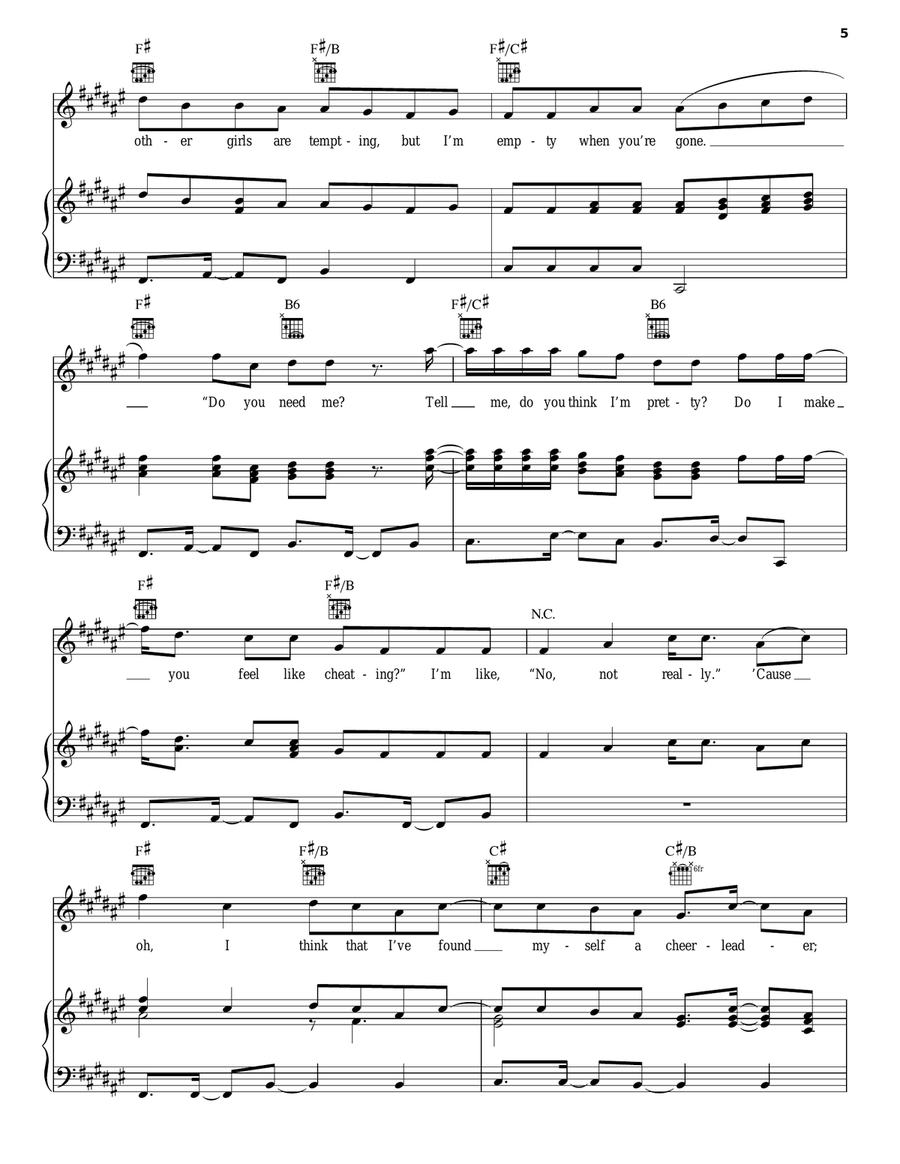 Cheerleader A Cappella scores gallery preview page 5