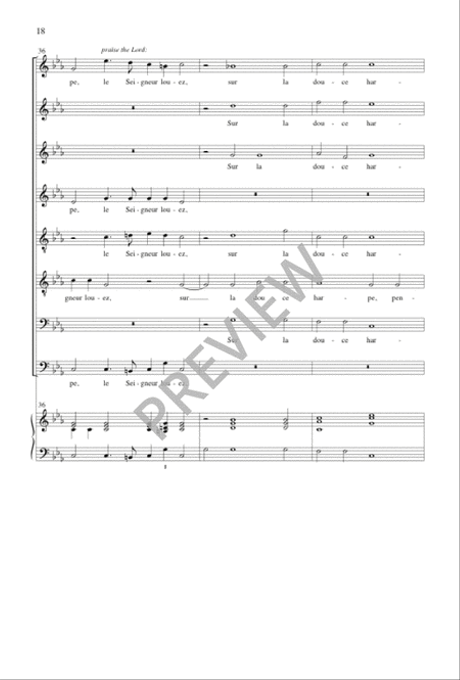 Pseaume 33 SSAATTBB scores gallery preview page 19