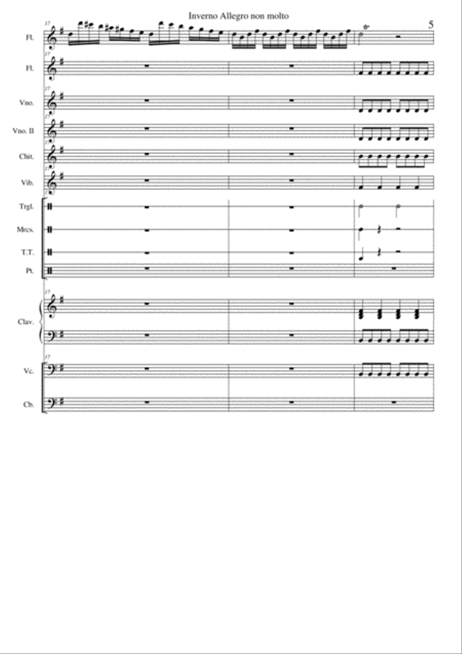 The four seasons: Winter (ALLEGRO) Large Ensemble scores gallery preview page 5
