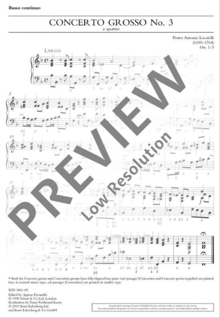 Concerto Grosso Concerto Grosso Basso Continuo scores gallery preview page 2