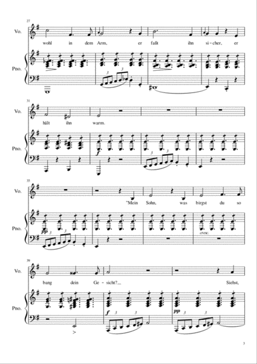 Erlkonig Op.1, D328 - G major Voice Solo scores gallery preview page 4