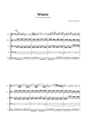 Largo from Winter by Vivaldi for String Quintet