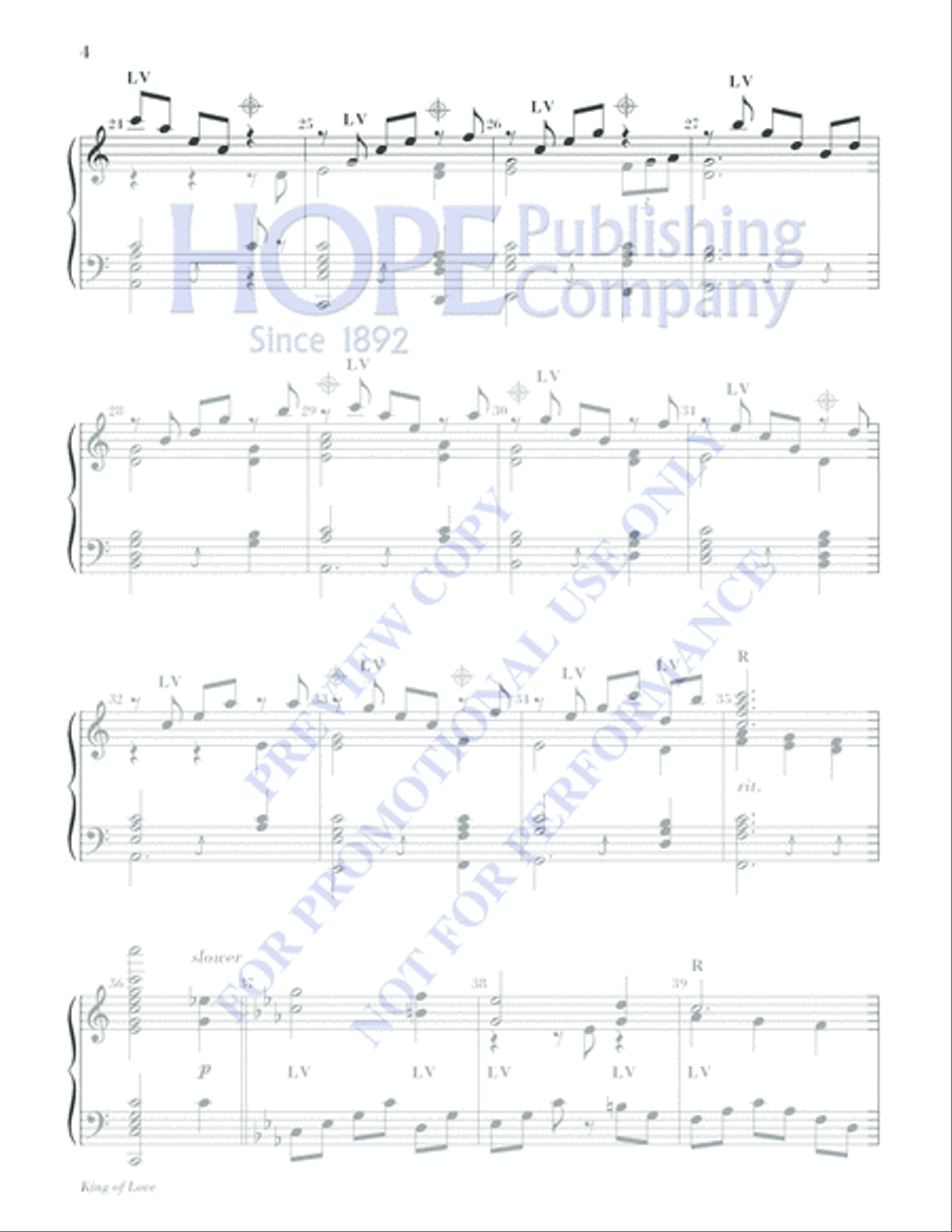 King of Love (My Shepherd Is) 5-Octaves scores gallery preview page 4