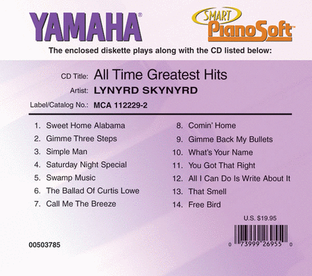 Lynyrd Skynyrd - All-Time Greatest Hits - Piano Software