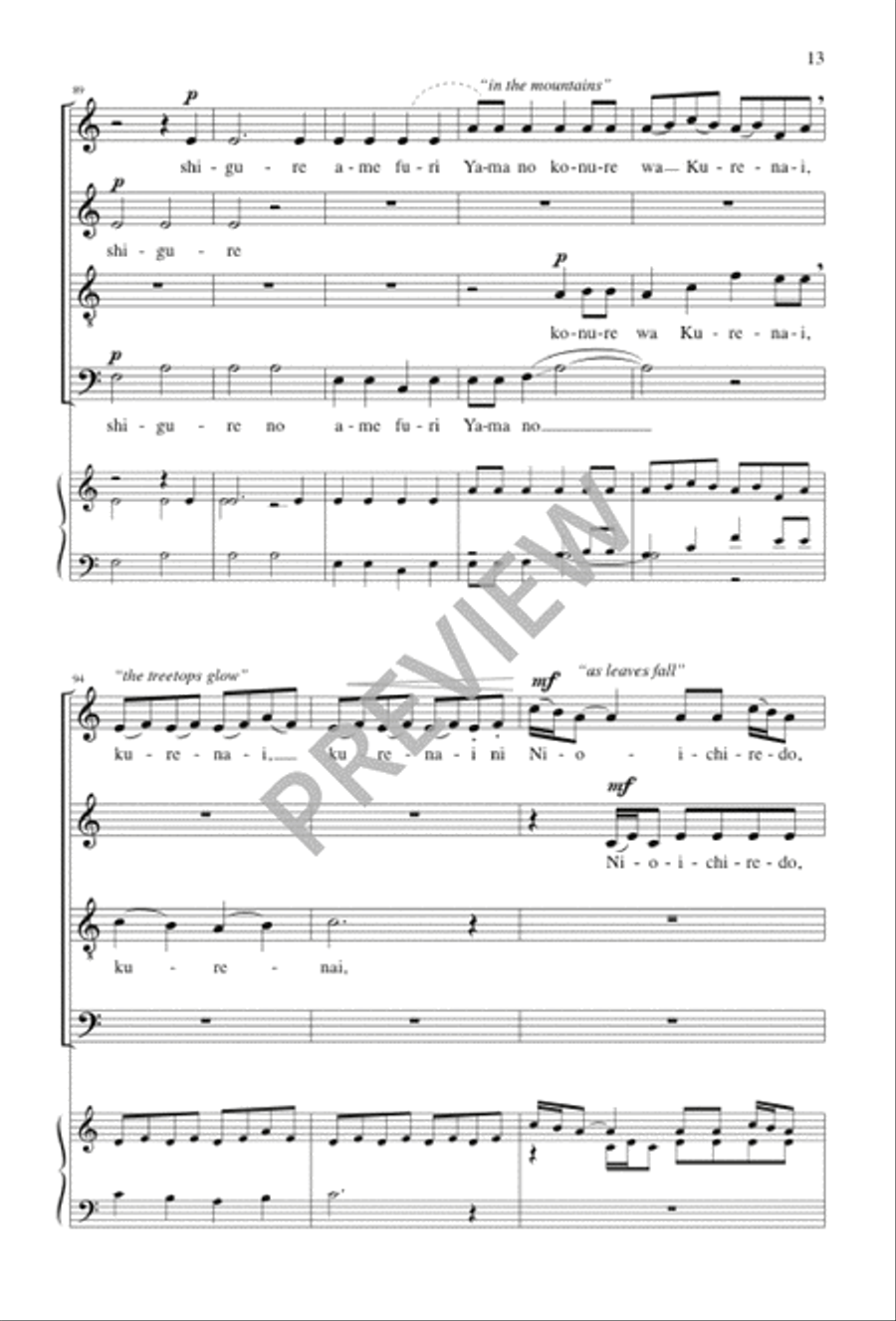 When Spring Is Born at Last 4-Part scores gallery preview page 13