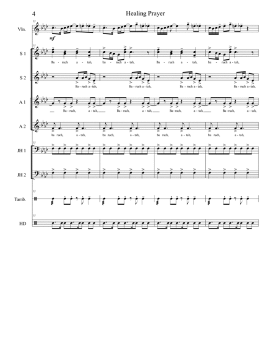 Healing Prayer SSAA scores gallery preview page 4