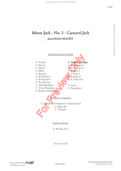 Mister Jack - No. 3 - Carnaval Jack image number null