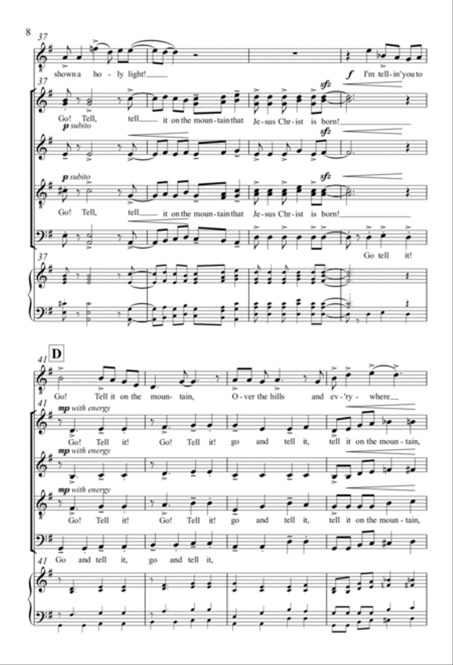 Go! Tell It! Go! Tell It! 4-Part scores gallery preview page 6