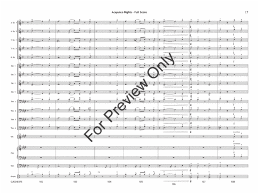 Acapulco Nights Acapulco Nights Jazz Ensemble scores gallery preview page 18