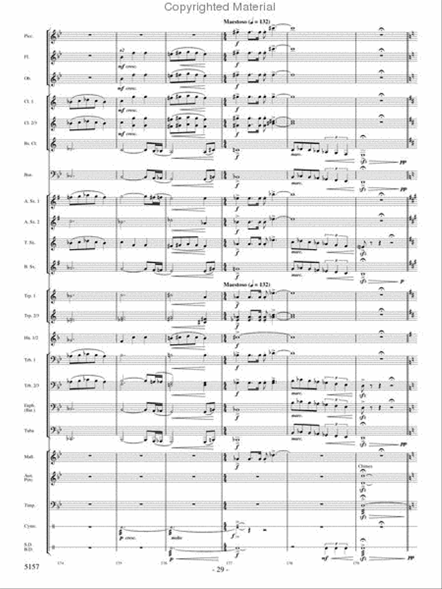 Fate of the Gods Concert Band scores gallery preview page 28