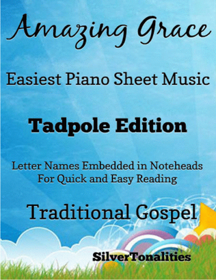 Book cover for Amazing Grace Easy Piano Sheet Music 2nd Edition