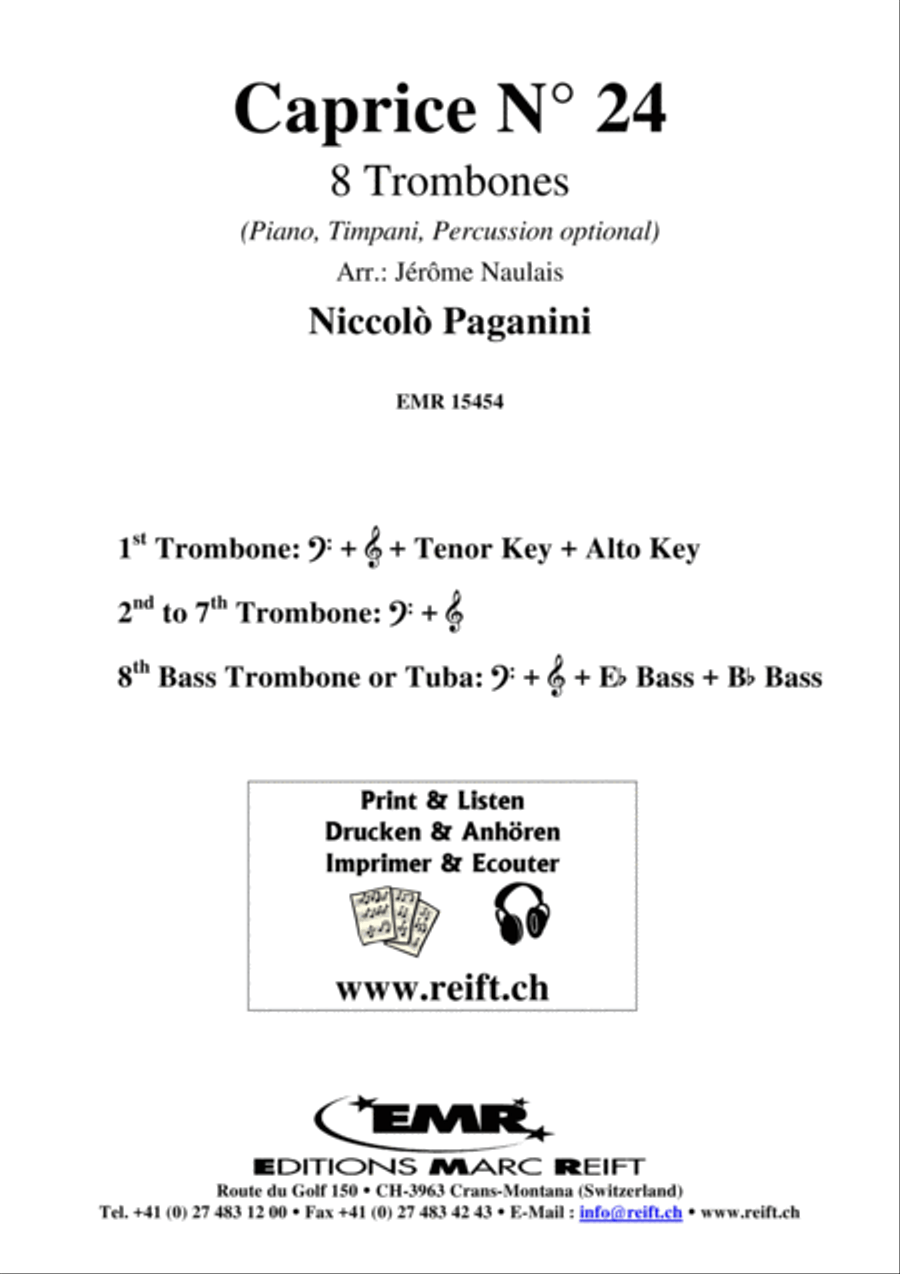 Caprice No. 24 Trombone scores gallery preview page 2