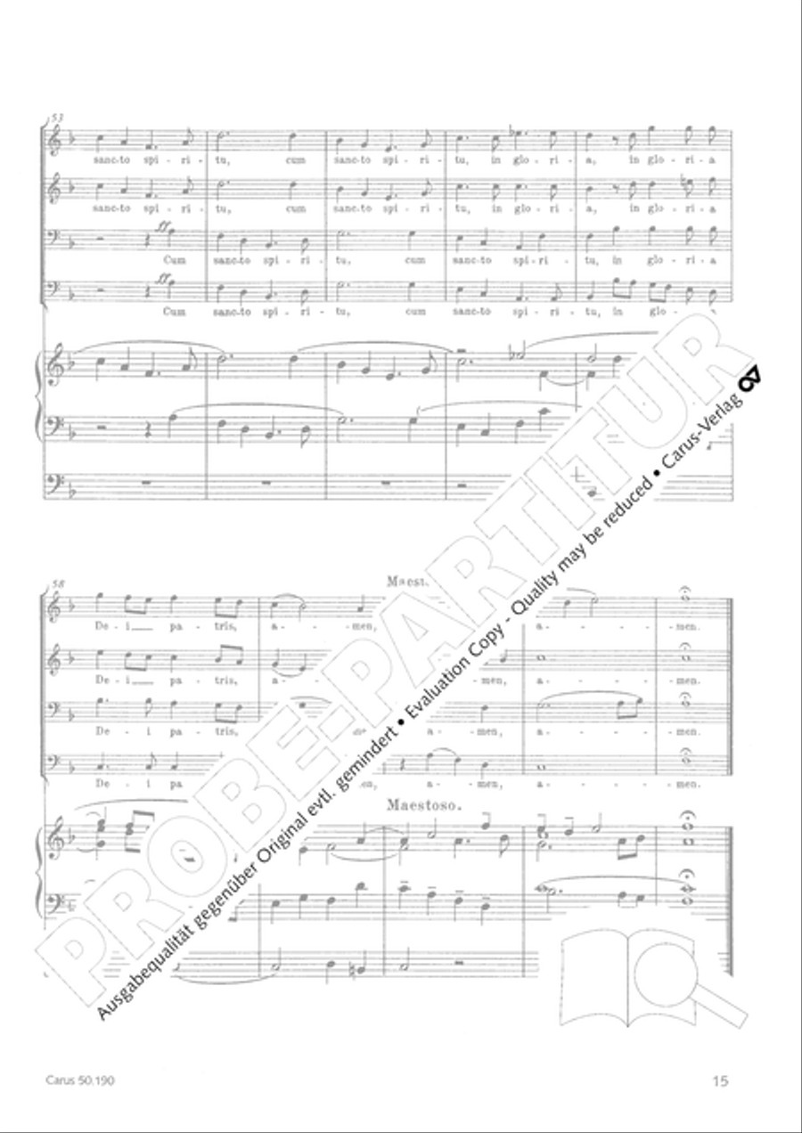Mass in F major TTBB scores gallery preview page 15