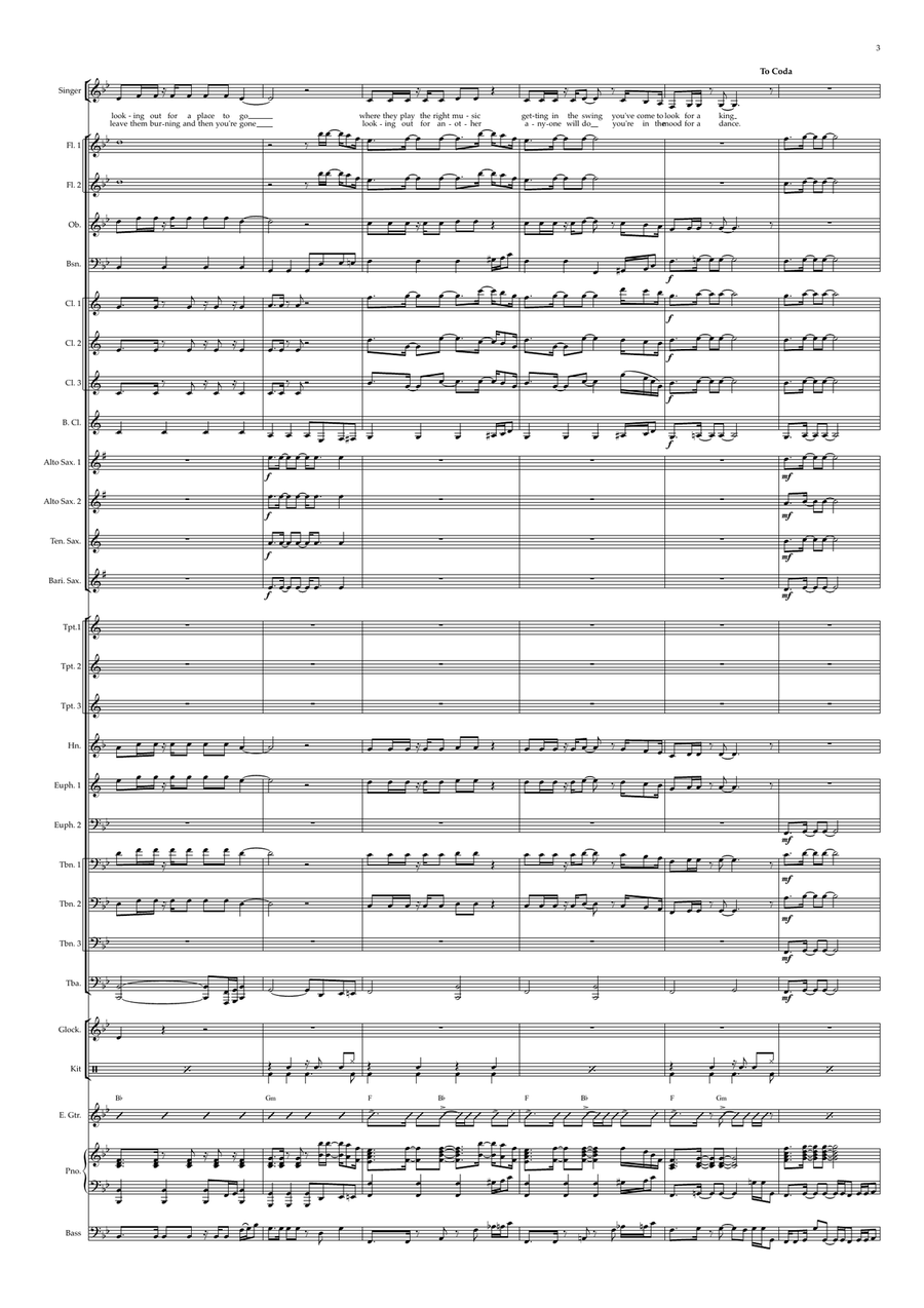 Dancing Queen Concert Band scores gallery preview page 5