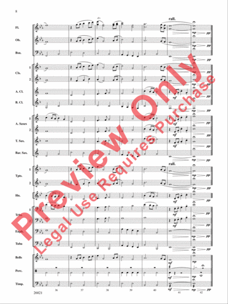 Aeolian Winds Concert Band scores gallery preview page 9