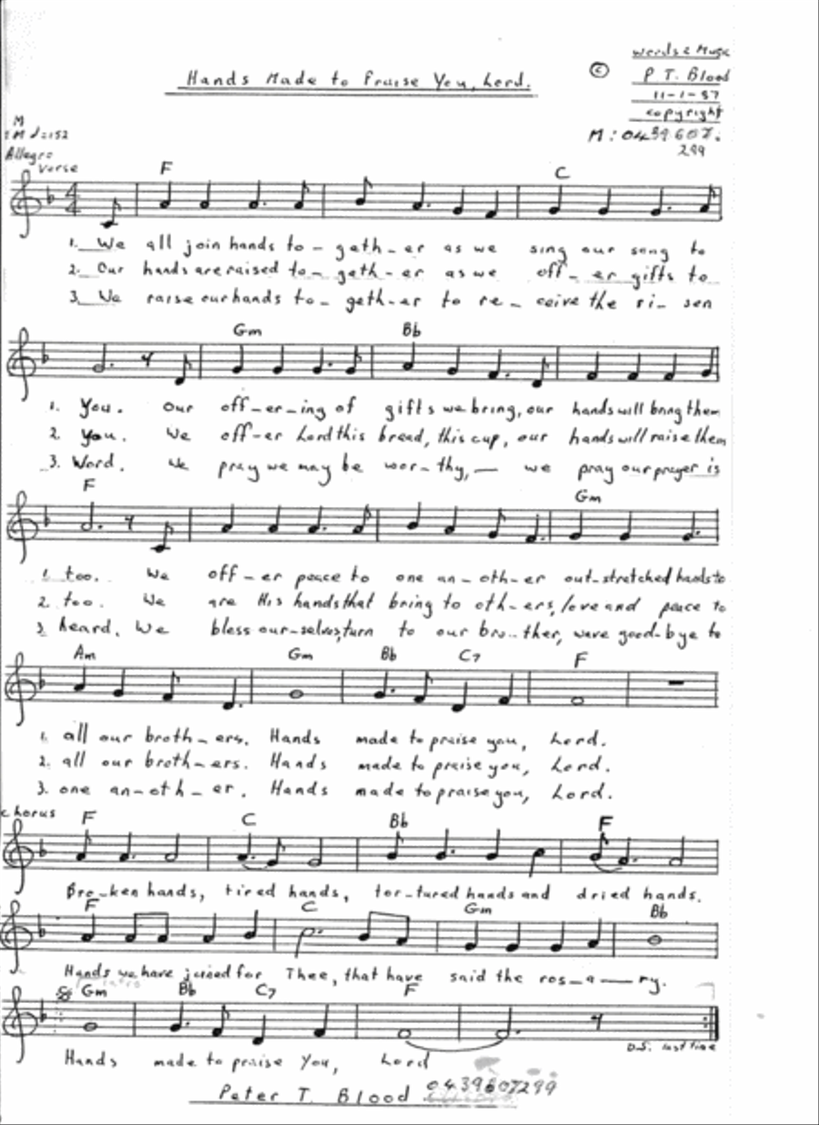 Hands Made To Praise You , Lord Choir scores gallery preview page 1