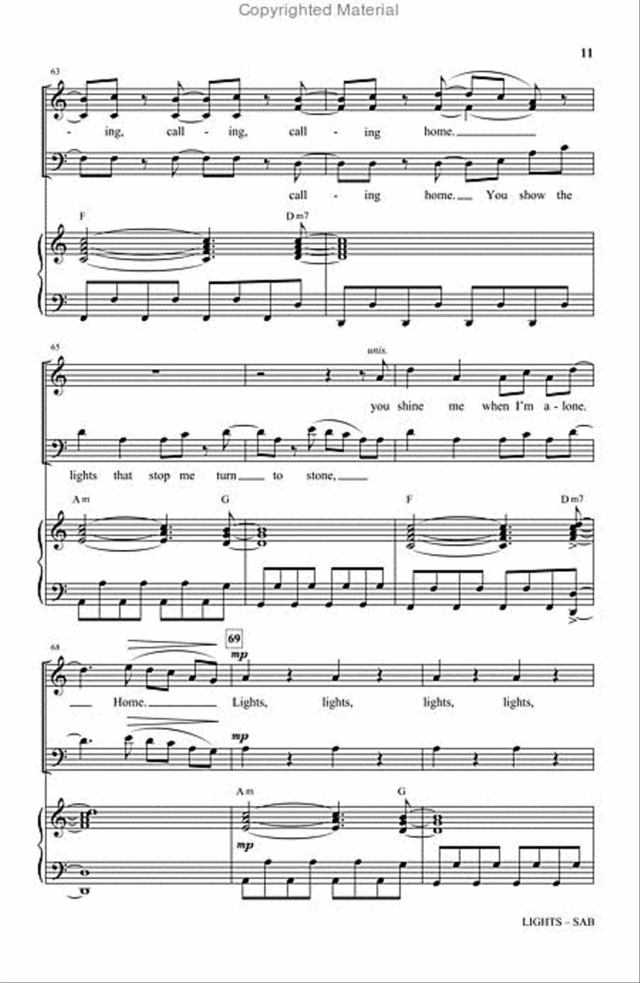 Lights 3-Part scores gallery preview page 11