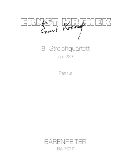 Streichquartett no. 8, op. 233 (1980/1981)