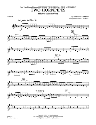 Two Hornpipes - Violin 1