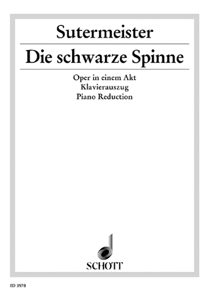 Schwarze Spinne Vocal Score