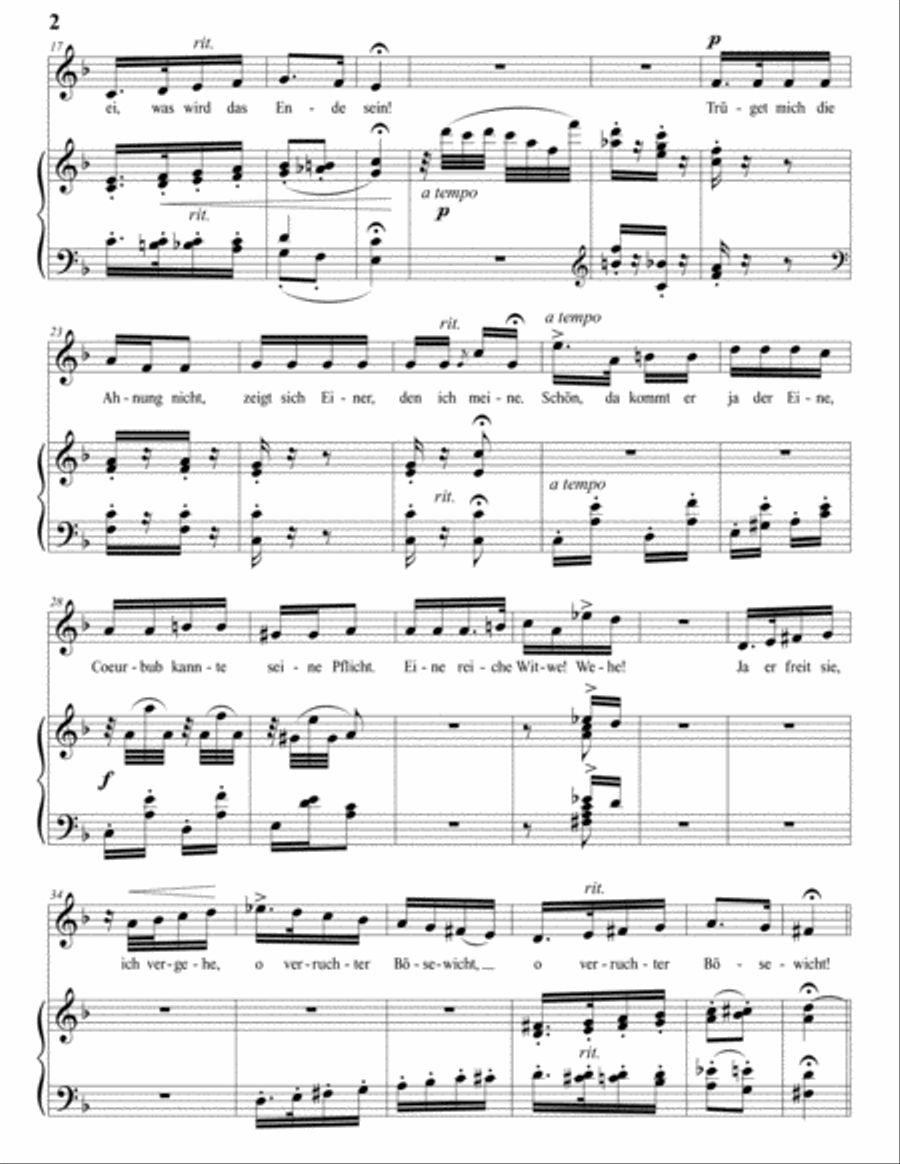 SCHUMANN: Die Kartenlegerin, Op. 31 no. 2 (transposed to F major) Voice scores gallery preview page 3