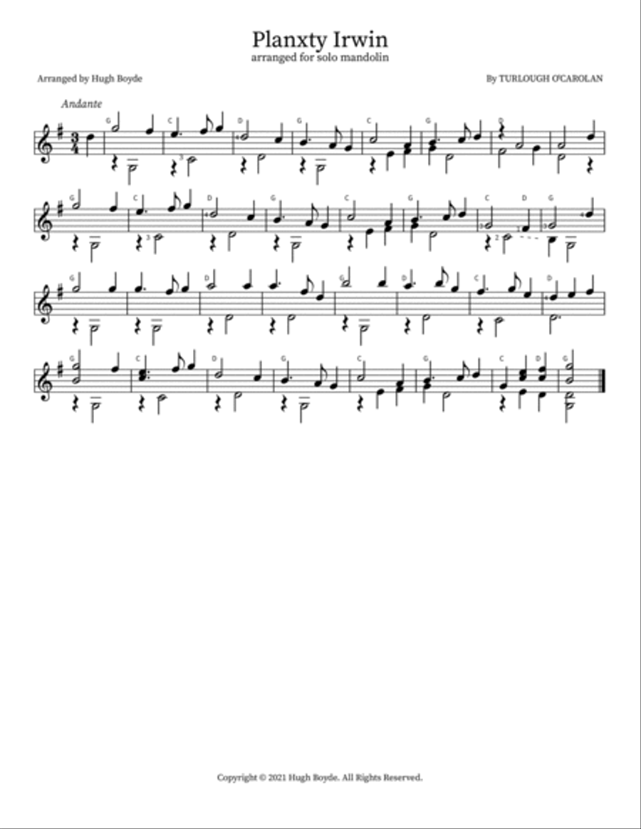 Planxty Irwin Mandolin scores gallery preview page 2