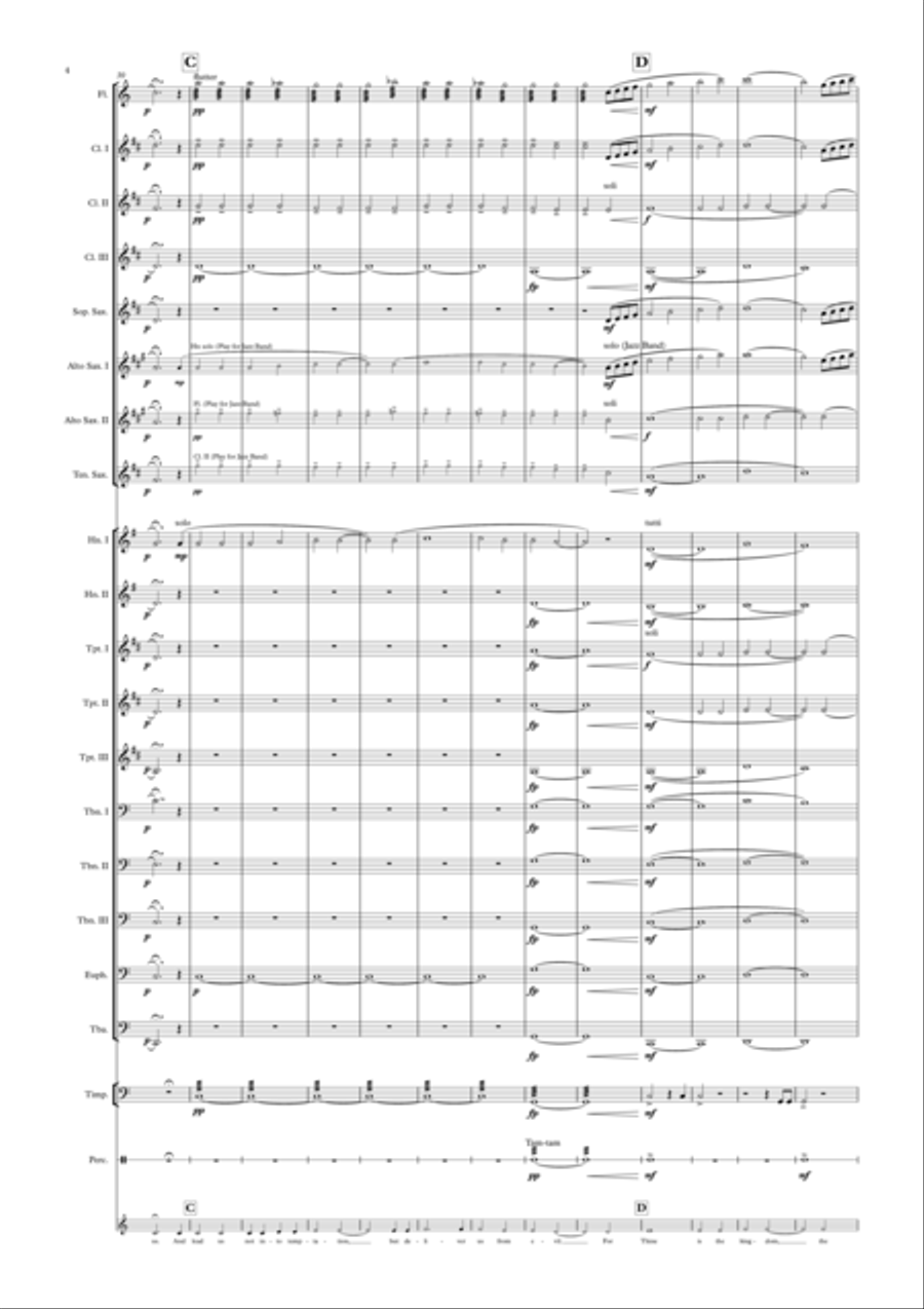 The Lord's Prayer The Lord's Prayer Concert Band scores gallery preview page 4