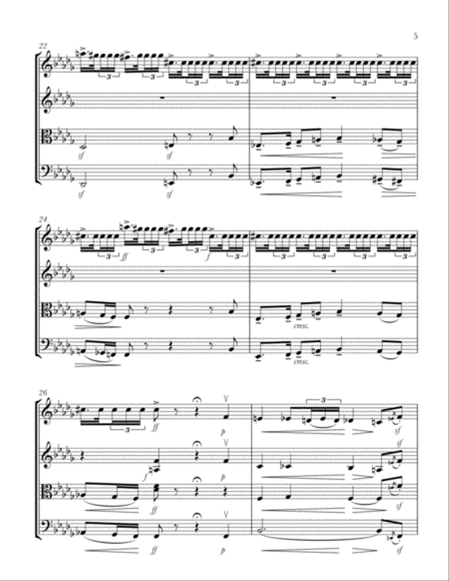 Samuel Goldenberg & Schmuyle from Pictures at an Exhibition - String Quartet String Quartet scores gallery preview page 5