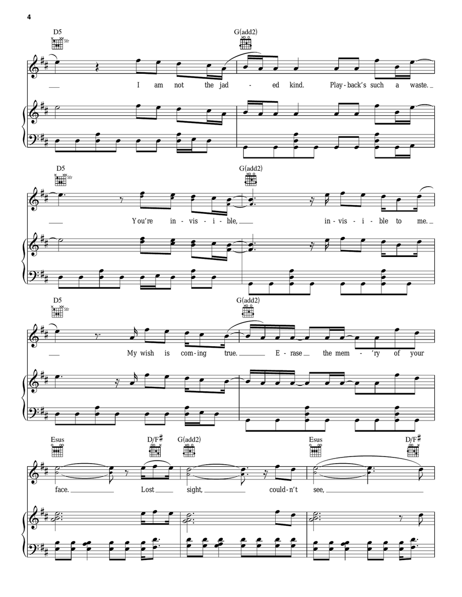 Candles Candles Piano, Vocal, Guitar scores gallery preview page 4