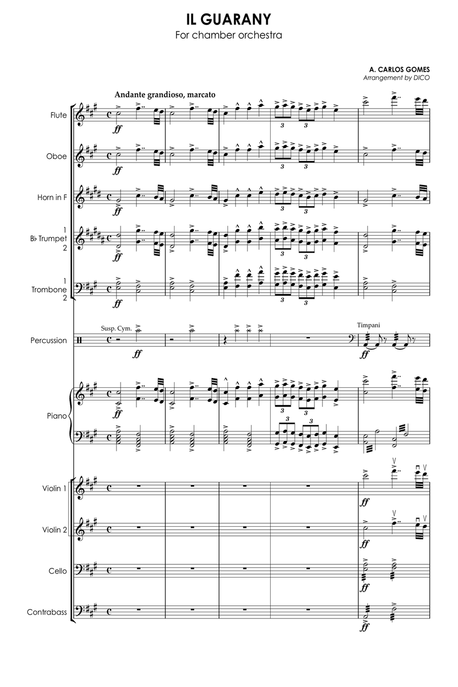 IL GUARANY - Overture Chamber Orchestra scores gallery preview page 4