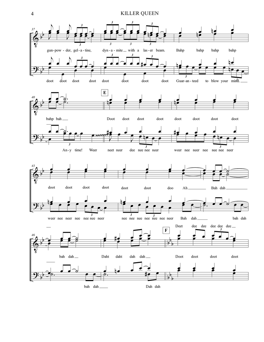 Killer Queen Killer Queen Voice scores gallery preview page 4