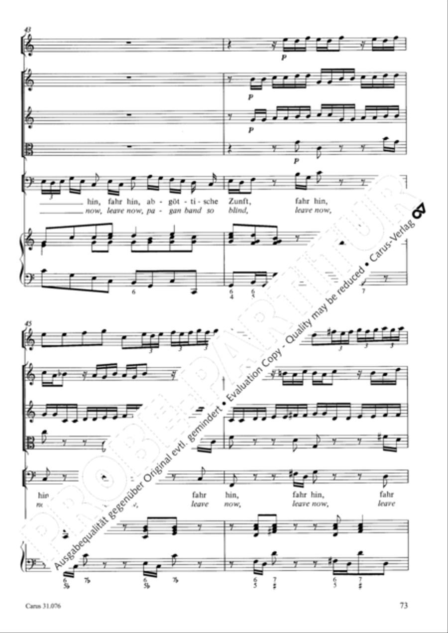 The heavens are telling the Father's glory (Die Himmel erzahlen die Ehre Gottes) 4-Part scores gallery preview page 74