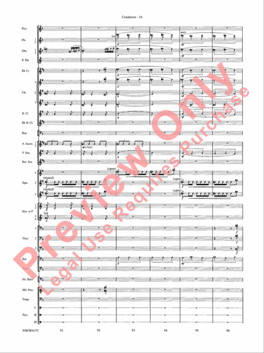 An American in Paris Concert Band scores gallery preview page 18