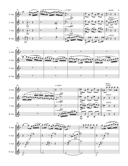 Albéniz - “Sevilla” from Suite Española (for Saxophone Quartet SATB) image number null