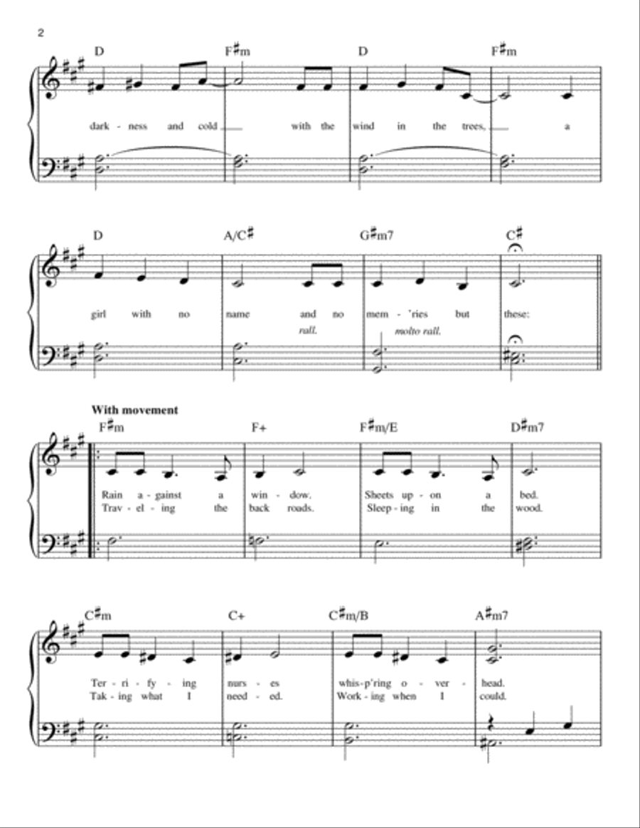 In My Dreams Easy Piano scores gallery preview page 2