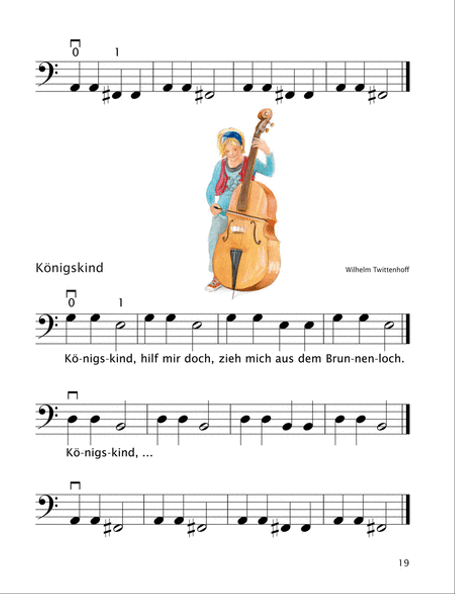 Früher Anfang auf dem Kontrabass, Band 1 String Methods scores gallery preview page 2