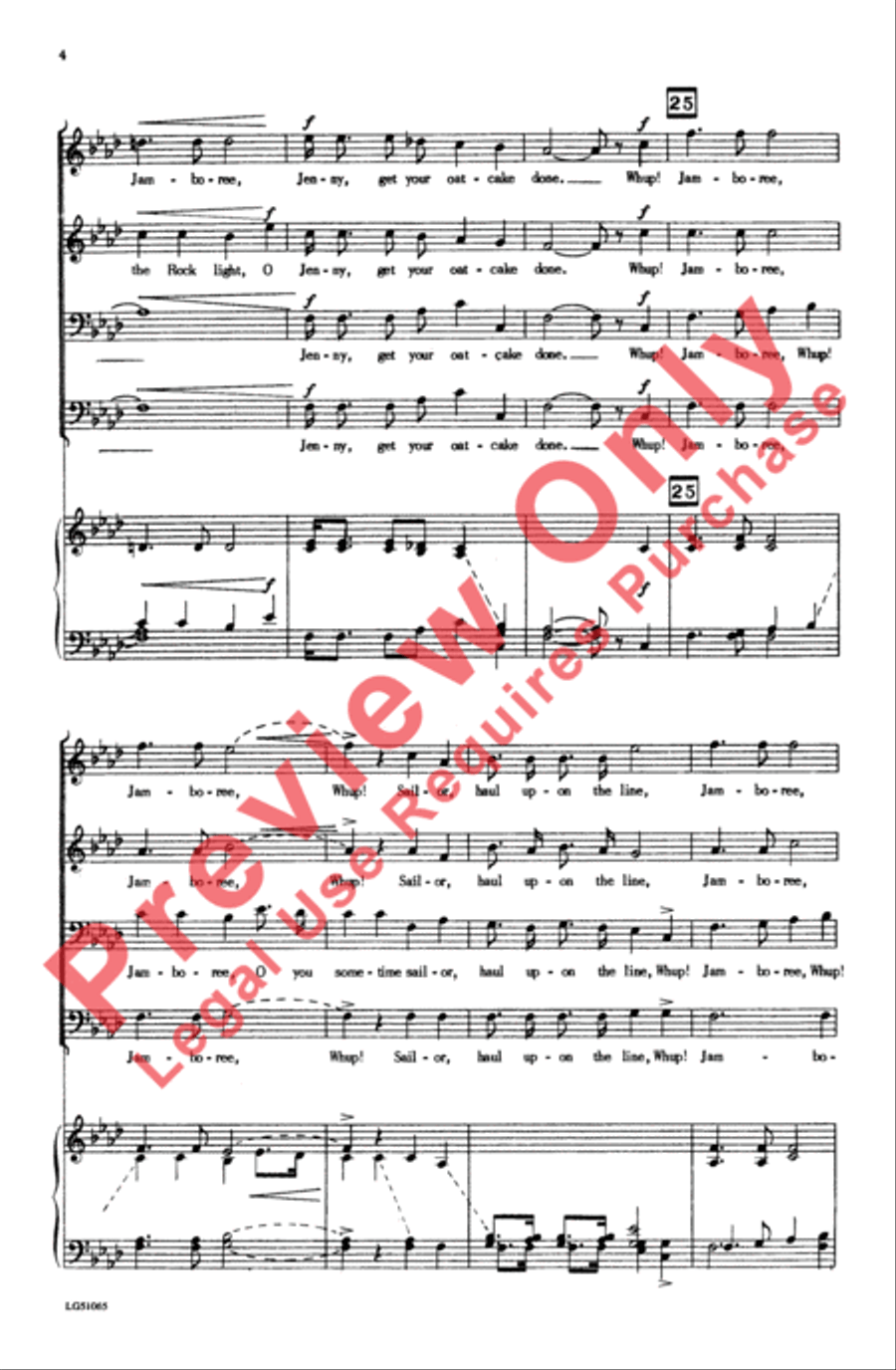 Whup! Jamboree Men's Choir scores gallery preview page 4