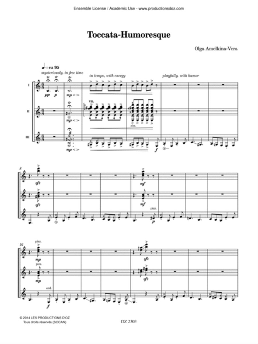 Toccata-Humoresque Guitar Ensemble scores gallery preview page 4
