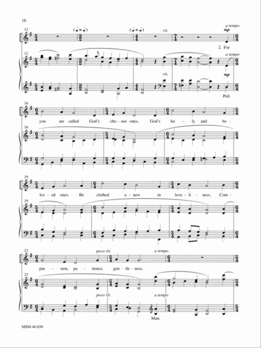 The Peace of Christ Three Vocal Solos for Weddings and General Use Medium Voice scores gallery preview page 8