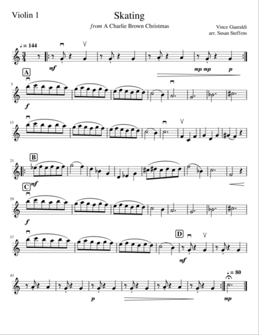 Skating String Quartet scores gallery preview page 1