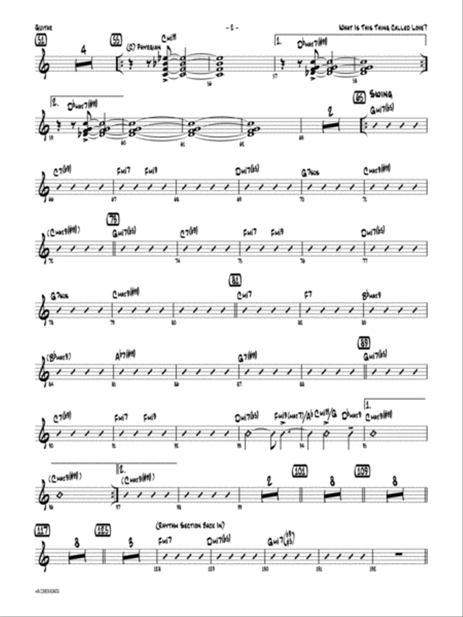 What Is This Thing Called Love? (from Wake Up and Dream): Guitar Jazz Ensemble scores gallery preview page 2