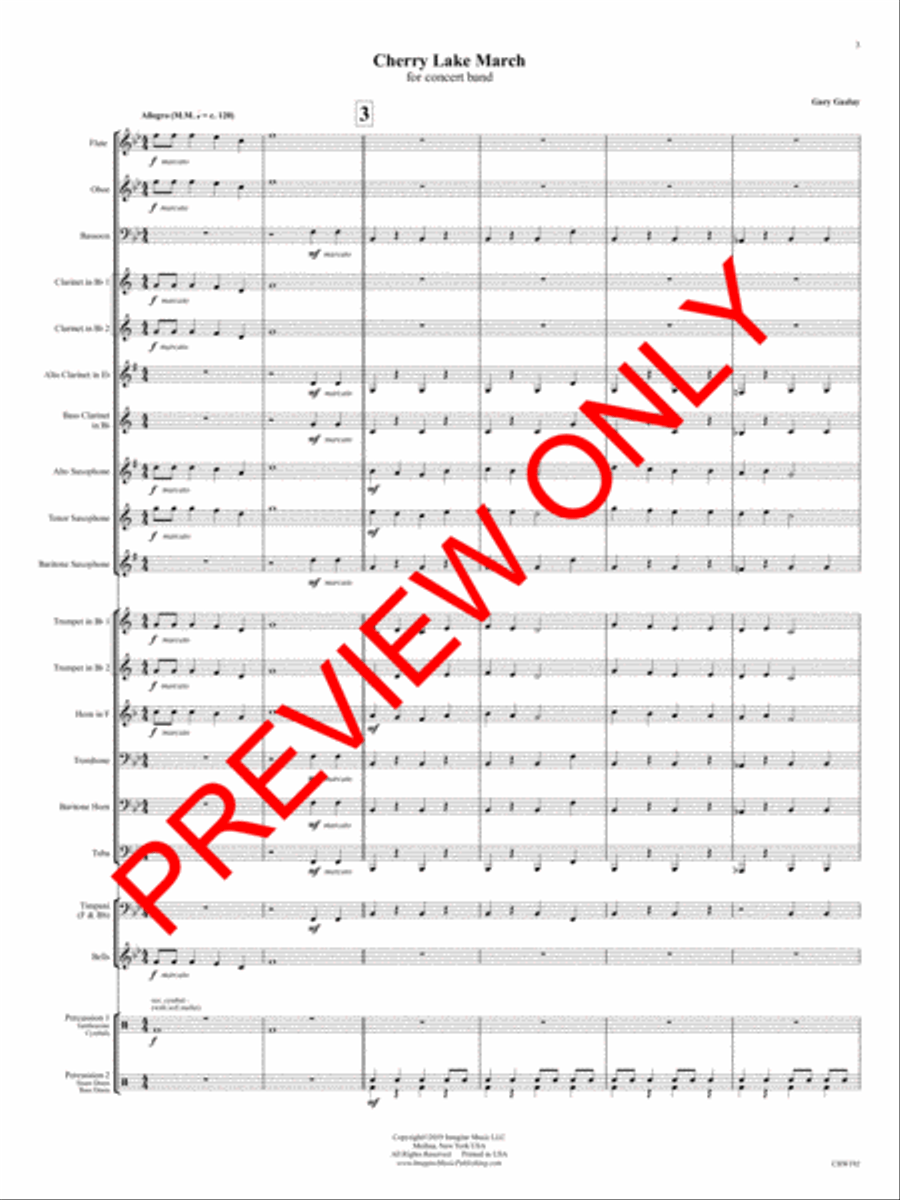 Cherry Lake March Concert Band scores gallery preview page 4