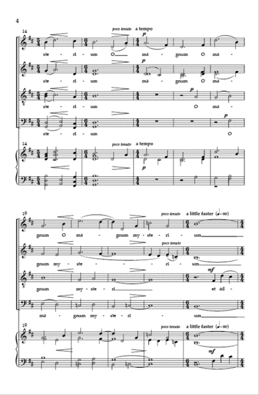 O Magnum Mysterium (SATB divisi) Divisi scores gallery preview page 3