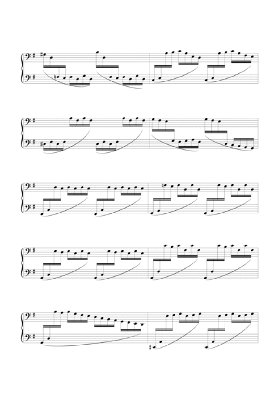 Prelude from Cello Suite BWV 1007 – Bach (Piano, left hand) Prelude from Cello Suite BWV 1007 – Bach (Piano, left hand) Piano Solo scores gallery preview page 3
