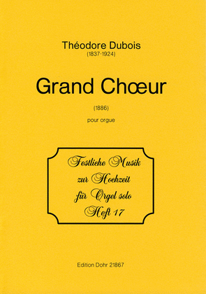 Book cover for Grand Choeur pour orgue (1886)