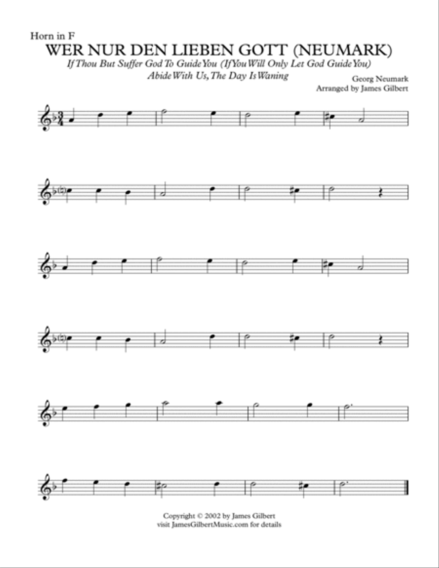 NEUMARK [WER NUR DEN LIEBEN GOTT] Small Ensemble scores gallery preview page 6