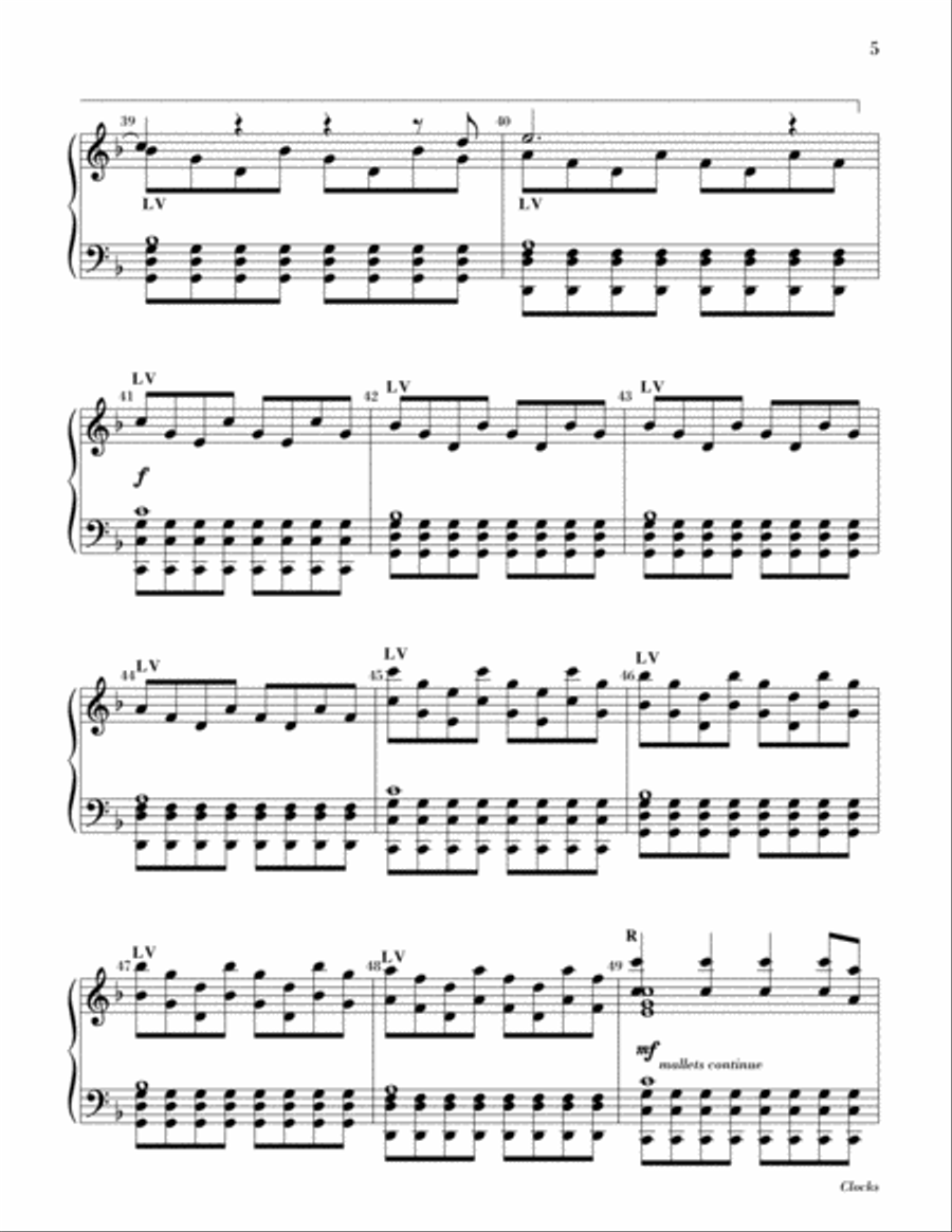 Clocks Handbell Choir scores gallery preview page 5